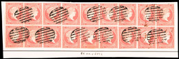 Zamora - Edi O 48 Bl. 18 - Bloque De 18 Mat "Parrilla" Utilizado En Benavente - Used Stamps