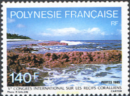 257451 MNH POLINESIA FRANCESA 1985 5 CONGRESO INTERNACIONAL SOBRE LOS ARRECIFES DE CORAL - Gebruikt