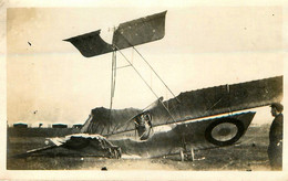 Aviation * Avion Ancien De Marque Type Modèle ? * Accident Aviateur Aérodrome * Photo Ancienne 11.4x7cm - Autres & Non Classés