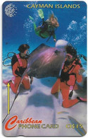Cayman Isl. - C&W (GPT) - Divers With Stingray, 47CCIB (Dashed Zero Ø), 1995, 10.000ex, Used - Kaimaninseln (Cayman I.)