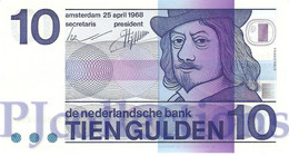 NETHERLANDS 10 GULDEN 1968 PICK 91b UNC - 10 Florín Holandés (gulden)