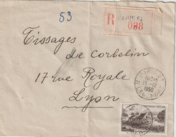 France 1950 Lettre Recommandée De Paris Pour Lyon - 1921-1960: Periodo Moderno