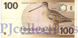 NETHERLAND 100 GULDEN 1977 PICK 97a VF - 100 Florín Holandés (gulden)