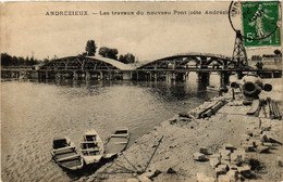 CPA ANDREZIEUX - Les Travaux Du Nouveau Pont (coté ANDREZIEUX) (510199) - Andrézieux-Bouthéon