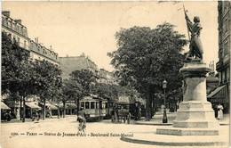 CPA PARIS 5e Statue De Jeanne D'Arc. Boulevard St-Marcel (537729) - Statues