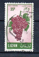 LIBAN - LEBANON - 1955 - POSTE AERIENNE - AIRMAIL - RAISINS - GRAPES - Oblitéré - Used - 35p - - Liban