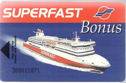 CARTE-MAGN-1995-GREC-Cie SUPERFAST-Acces Cabine Et Activités A Bord-Ferry SUPERFAST XI-Grece/Italie-TBE/RARE - Boten