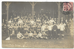 33-BAZAS- CARTE PHOTO- Equipes De Football...  1906  Animé   (photo A. LINES) - Bazas