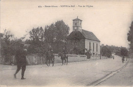 CPA - FRANCE - 68 - Haute Alsace - SOPPE Le BAS - Vue De L'église - Chevaux - Autres & Non Classés