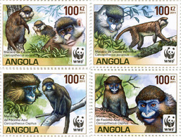 265655 MNH ANGOLA 2011 FAUNA - MACACOS - Chimpanzés