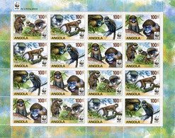 265656 MNH ANGOLA 2011 FAUNA - MACACOS - Chimpanzees