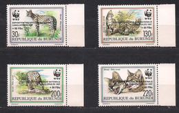 Burundi 1992 OCBn° 1006a-1009a  *** MNH Cote 100 € Faune Felis Serval Carolophilex 97 - Unused Stamps