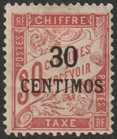 French Morocco 1896 Sc J3 Maroc Yt Taxe 3 Postage Due MH* Large Crease - Timbres-taxe