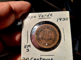 CAPE VERDE 20 CENTAVOS 1930 KM# 3 (G#19-74) - Kaapverdische Eilanden