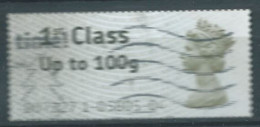 GROSBRITANNIEN GRANDE BRETAGNE GB 2008  POST&GO 1ST CLASS Up To 100g USED SG FS1 MI ATM2a YT TDIST D2a - Post & Go Stamps