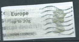 GROSBRITANNIEN GRANDE BRETAGNE GB 2008 POST&GO EUROPE Up To 20g USED ON PAPER SG FS4a - Post & Go (automaten)