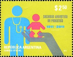 272658 MNH ARGENTINA 2011 CENTENARIO DE LA SOCIEDAD ARGENTINA DE PEDIATRIA - Usados