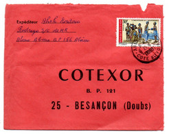 Côte D'Ivoire -1968 - Lettre  ABOISSO   Pour Besançon-25--tp  8° Anniv Indépendance  Seul Sur Lettre....cachet.. - Ivoorkust (1960-...)