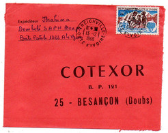 Côte D'Ivoire -1968 - Lettre  TREICHVILLE   Pour Besançon-25--tp  O.M.Santé  Seul Sur Lettre....cachet.  . - Costa D'Avorio (1960-...)
