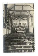 Fotokaart Carte Photo A Identifier Chapelle Eglise Kerk Binnenzicht Interieur Unknown Te Identificeren Onbekend - Ohne Zuordnung