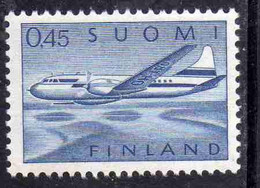 SUOMI FINLAND FINLANDIA FINLANDE 1963 AIR POST MAIL AIRMAIL CONVAIR OVER LAKES 0.45m 45p MNH - Ungebraucht