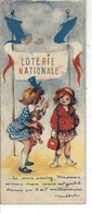 Marque Pages Cartonné Publicitaire " Loterie Nationale , Illustrateur Poulbot ) Et Celtique  D'après René Vincent - Marque-Pages