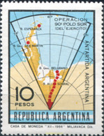 673596 HINGED ARGENTINA 1966 EXPLORACION MILITAR AL POLO SUR - Oblitérés