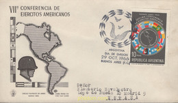 495856 MNH ARGENTINA 1966 SEPTIMA CONFERENCIA DE LOS EJERCITOS AMERICANOS - Usati