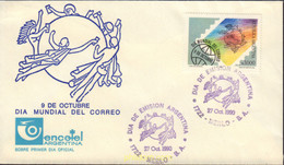 496208 MNH ARGENTINA 1990 DIA MUNDIAL DEL CORREO - Used Stamps