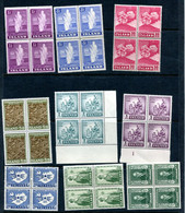 Iceland 1938 And Up Accumulation MNH Blocks Of 4 CV 52 Euro 14117 - Collections, Lots & Series