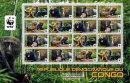 285345 MNH CONGO 2012 MONO CARA DE BUHO. WWF - FDC
