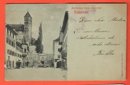 ZGR2-32  Aufstieg Zum Schloss Rapperswil.  Gelaufen 1898, Marke Fehlt. - Rapperswil-Jona