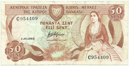 Cyprus - 50 Cents - 1.10.1983 - Pick 49.a - Serie C - Cipro