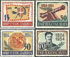 293776 MNH YUGOSLAVIA 1954 150 ANIVERSARIO DE LA SUBLEVACION CONTRA TURQUIA - Collections, Lots & Séries