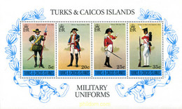 297560 MNH TURKS Y CAICOS 1975 UNIFORME MILITAR - Turks And Caicos