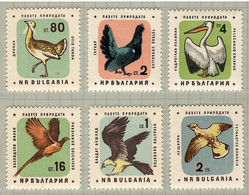 Bulgaria 1961, Bird, Birds, Pelican, Eagle, Pheasant, Set Of 6v, MNH** - Pelícanos