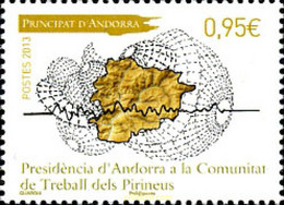 309286 MNH ANDORRA. Admón Francesa 2013 COMUNIDAD PIRINEOS - Verzamelingen