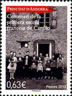 309287 MNH ANDORRA. Admón Francesa 2013 CENTENARIO DE LA 1 ERA.ESCUELA FRANCESA DE CANILLO - Collections