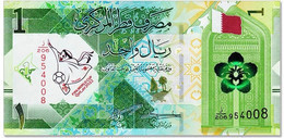 Commemorative Bank Notes， Qatar 1 Riyals 2022 World Cup Commemorative Banknote Banknote UNC - Qatar