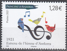 Andorre Français 2021 100 Ans Hymne National Neuf ** - Unused Stamps