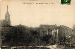 CPA MONTFAUCON - Vue Générale. Route De-TENCE (517899) - Montfaucon En Velay