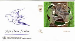 ONU VIENNE " PAIX / COLOMBE DE LA PAIX " Sur Enveloppe 1er Jour FDC .Parfait état. FDC - Pigeons & Columbiformes