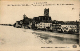 CPA PONT-St-ESPRIT - Vue Générale Pendant La Crue Du 12 Dec (458882) - Pont-Saint-Esprit