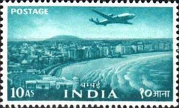 India 1955 5 Five Year Plan, Marine Drive Seashore, BOMBAY, AIRMAIL MNH As Per Scan - Ongebruikt