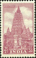 India 1949-51 2 1/2a ANNAS ARCHAEOLOGICAL SERIES STAMP MAHABODHI TEMPLE (BODH GAYA) MNH As Per Scan - Nuevos