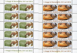 337234 MNH VATICANO 2013 VIAJES DEL PAPA BENEDICTO XVI - Usati