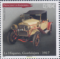 316545 MNH ANDORRA. Admón Francesa 2014 COCHE. LA HISPANO - Collezioni