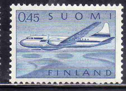 SUOMI FINLAND FINLANDIA FINLANDE 1963 AIR POST MAIL AIRMAIL CONVAIR OVER LAKES 0.45m 45p USED USATO OBLITERE' - Oblitérés