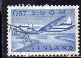 SUOMI FINLAND FINLANDIA FINLANDE 1970 AIR POST MAIL AIRMAIL CONVAIR OVER LAKES 0.57m 57p USED USATO OBLITERE' - Gebraucht