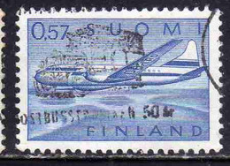 SUOMI FINLAND FINLANDIA FINLANDE 1970 AIR POST MAIL AIRMAIL CONVAIR OVER LAKES 0.57m 57p USED USATO OBLITERE' - Gebruikt